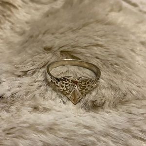 Sterling Silver 925 Heart Ring Size 8